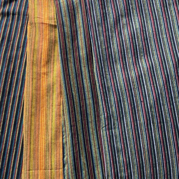 Bhutani Cotton Waist Wide-Leg Flare Pants - Stripes (Black) - Picture 2 of 3